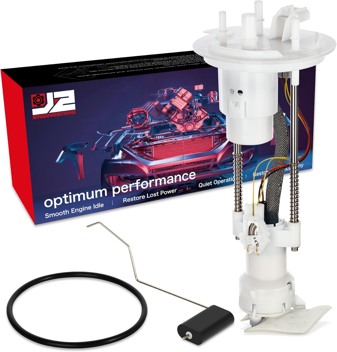 J2 Engineering Electric Fuel Pump Module Assembly Compatible with 99-04 F250 350 SD / 99-03 F450 SD / 03 F550 SD Replace E2238M, J2-FPM-0009