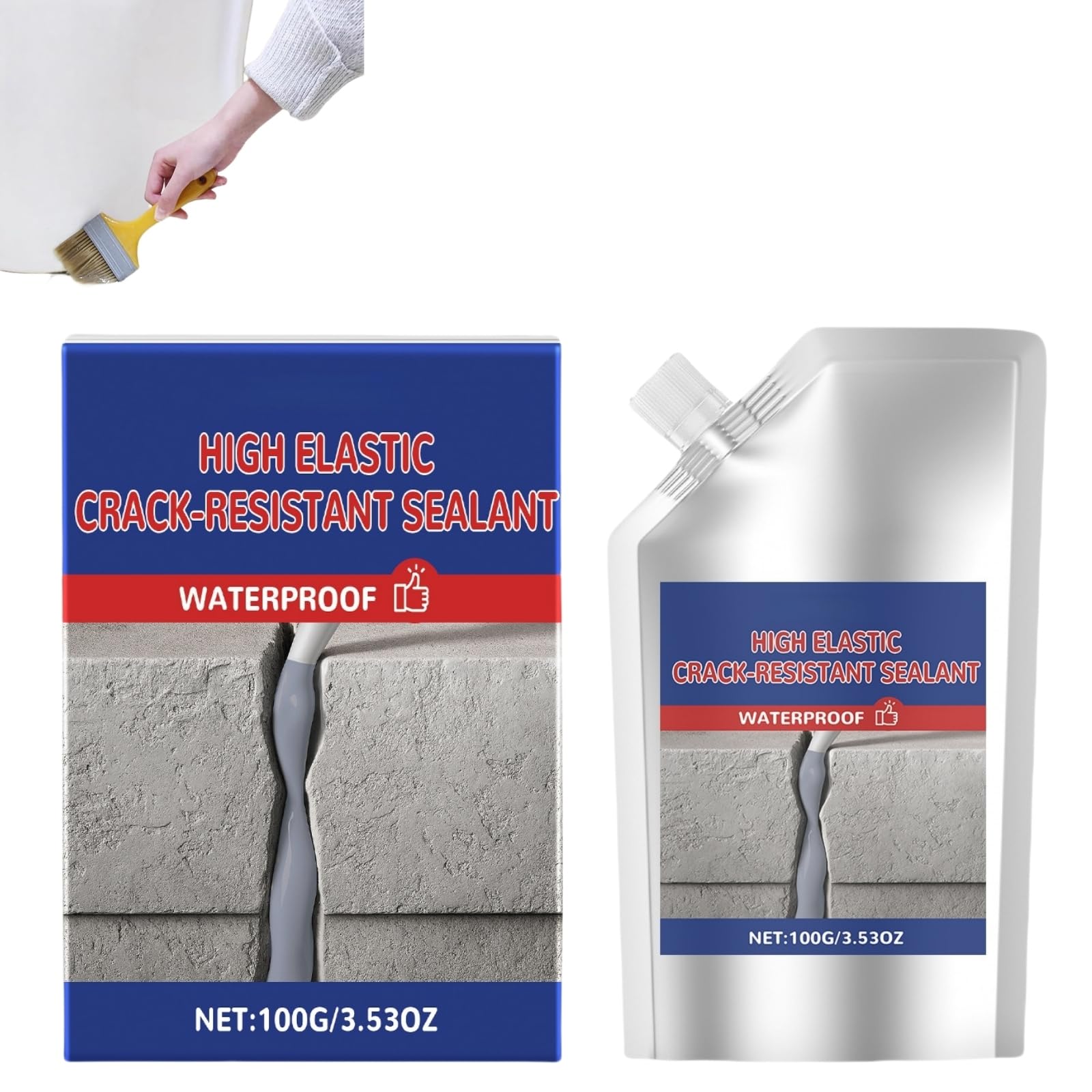 Concrete Crack Filler,Waterproof Concrete Repair Sealant,Brick Filler,Waterproof Sealant Outdoor,Applicable to Sealing Household Floor Wall Roof Cracks,High-Strength & Long-Lasting Quality