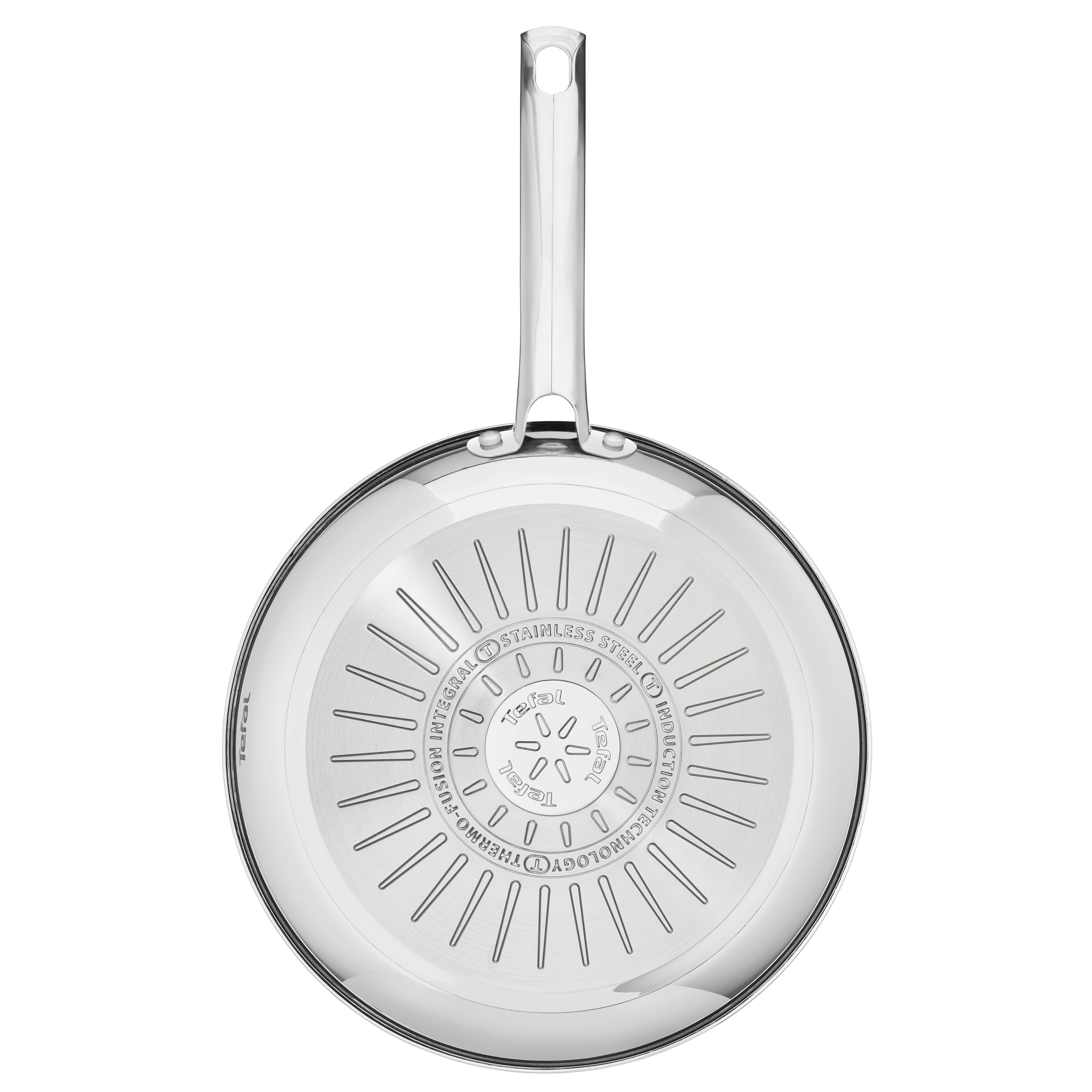 Tefal Duetto On G7660434 - Padella antiaderente Go Ceram, segnale termico, manico rivettato, adatta a tutti i piani cottura, in acciaio inox, durevole, con rivestimento antiaderente
