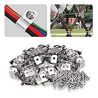 Vista 8 de Abrazaderas de alambre para cercas agrícolas, clips de alambre de acero inoxidable con tornillos, clips de valla de vinilo para árbol de Navidad