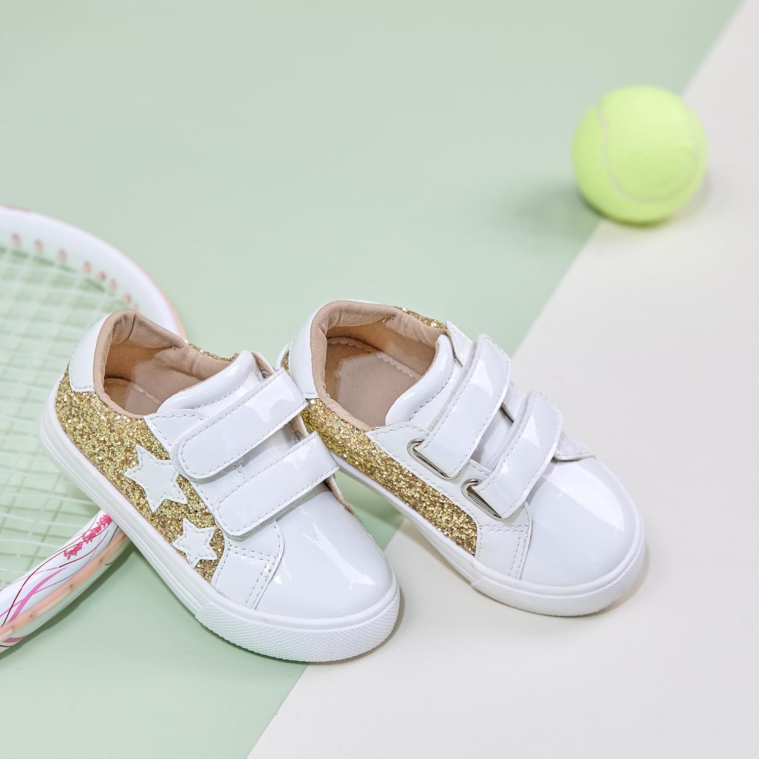 GINFIVE Toddler Girls Sneakers Little Girls Slip On Shoes School Sneakers Toddler - Image 4