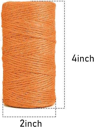 Miniatura 2 de JeogYong Cuerda de yute de 0.079 pulgadas, 328 pies de grosor, cuerda de yute natural, cuerda de cáñamo para manualidades, envoltura de regalos,