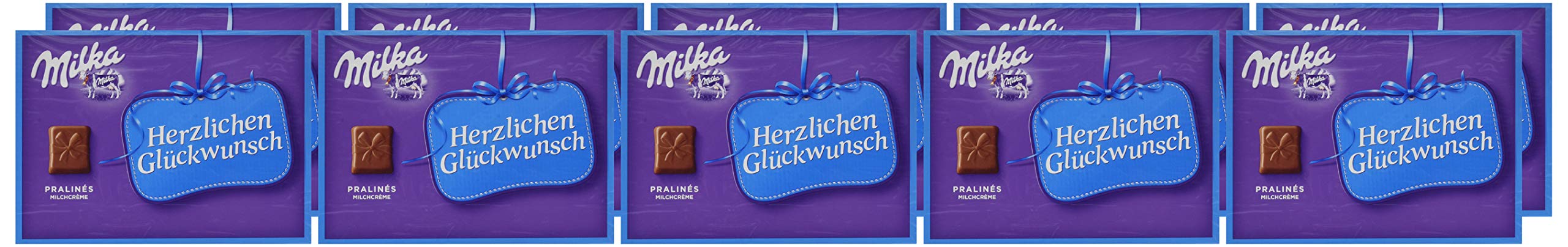 Milka Herzlichen Glückwunsch Milchcrème, 10er Pack (10 x 110 g)