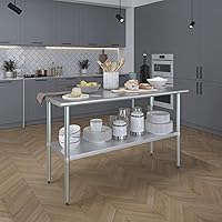 Vista 7 de Mesa de trabajo de acero inoxidable AmGood