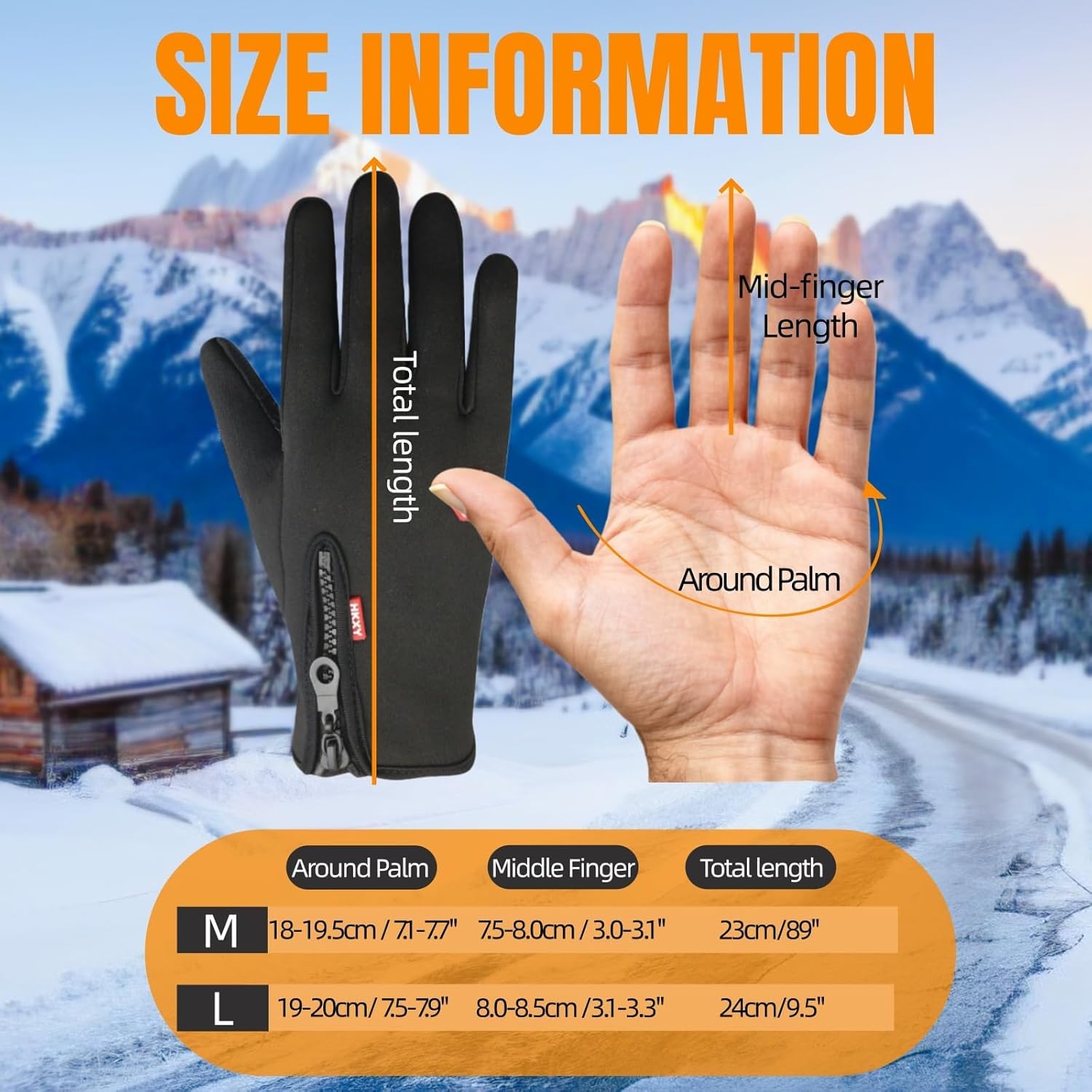 Velura Winter Gloves for Men Women Made, Thermal Touch Screen Windproof Gloves, Windproof for Cycling Running Driving Hiking - Image 2