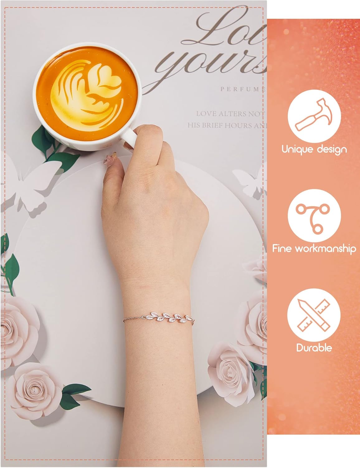 Bridesmaid Bracelets Set of 6 Jewelry Bridesmaid Gifts Adjustable Bracelets for Wedding Day Bridal Party Favor