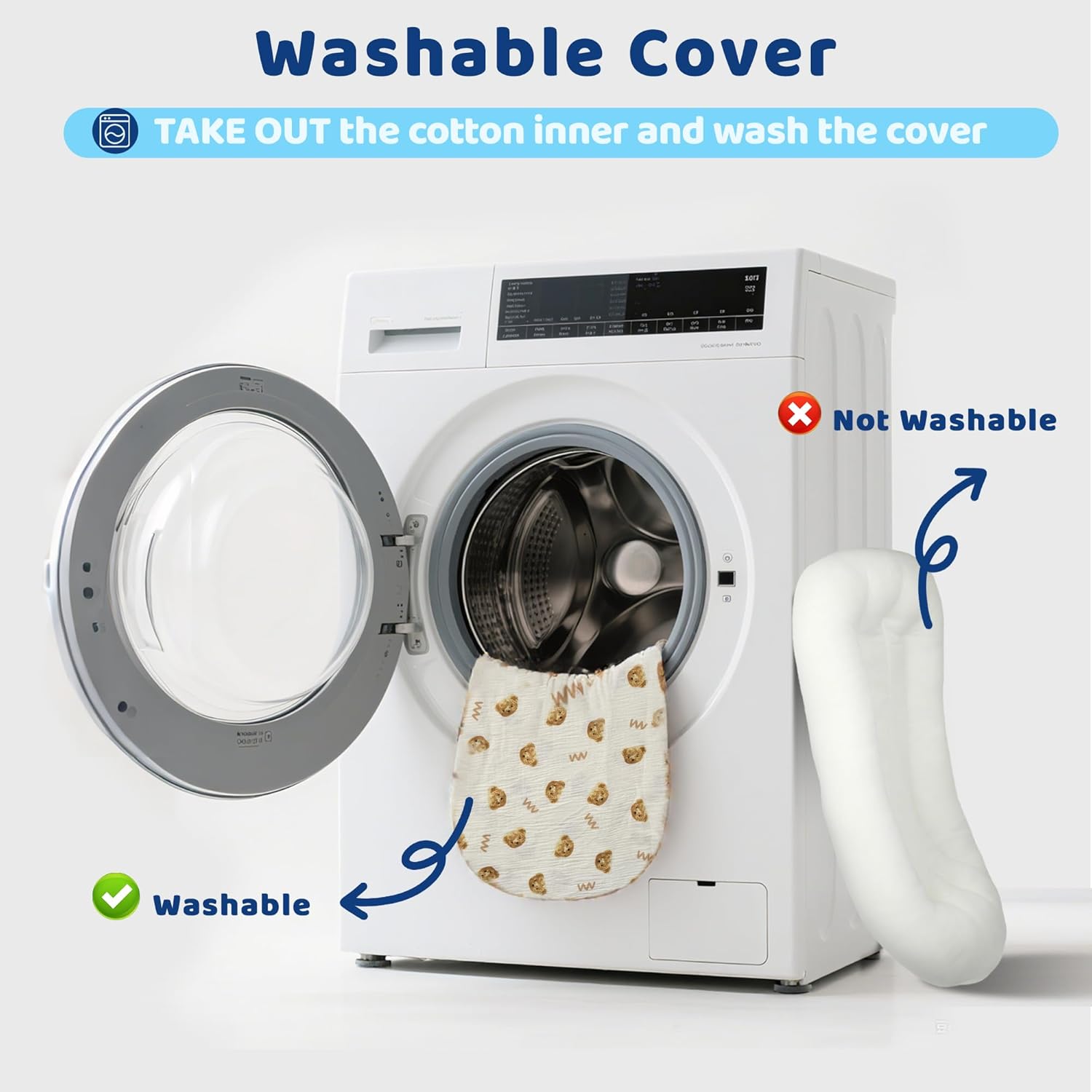 Baby Lounger, Newborn Lounger with Breathable & Soft Cover for Floor, Couch & Travel, 0-24 Months Newborn Babies Essentials Gifts. (2 Cover Included) - Image 5