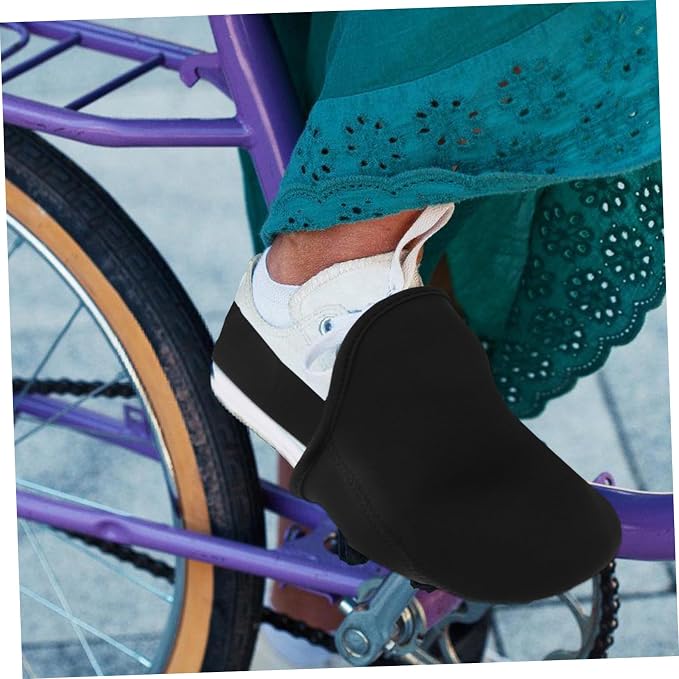 Cubrezapatillas de ciclismo cálidos Holibanna 2 piezas negro miniatura 5