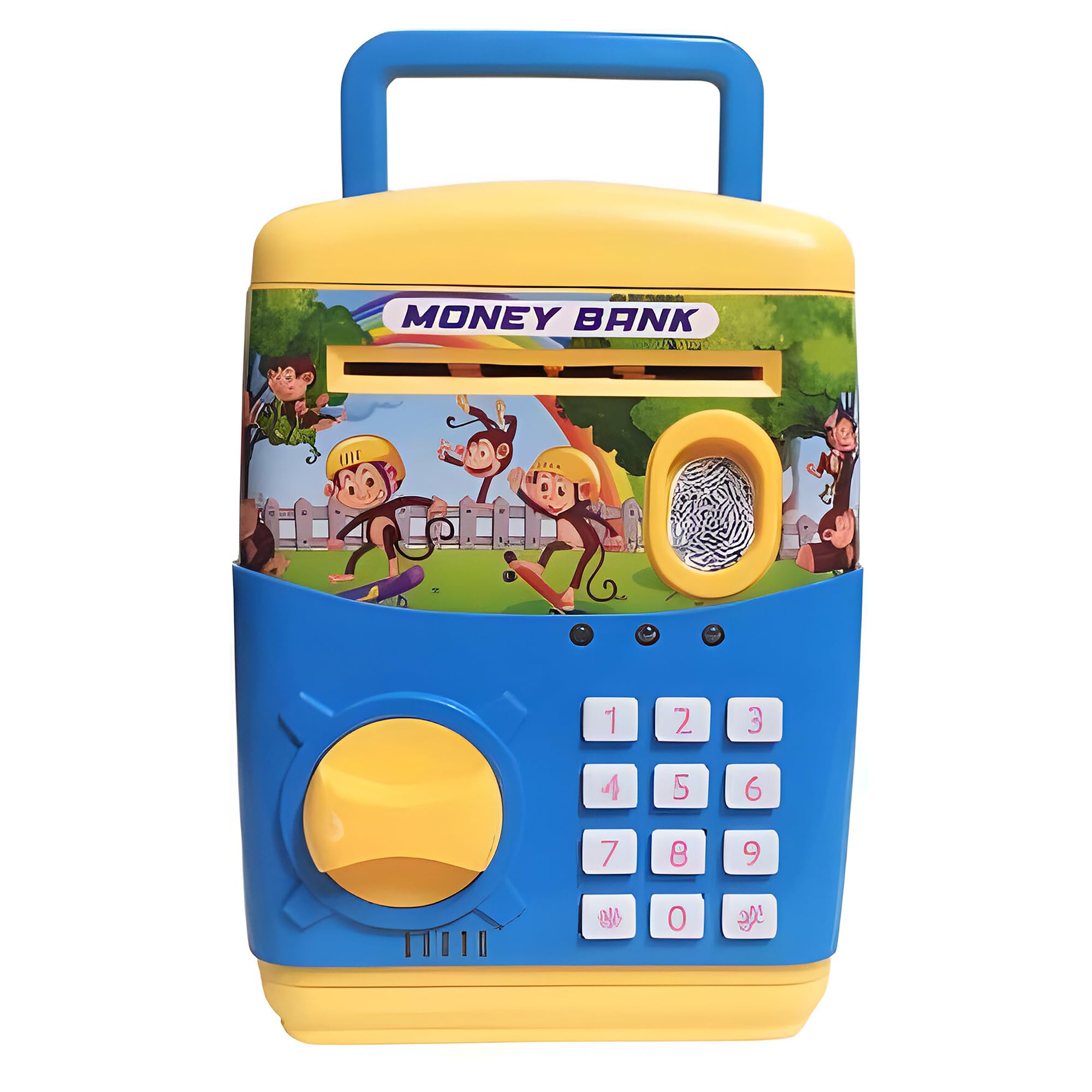 RAINBOW RIDERS Blue Light and Sound ATM Bank/Money Safe Bank/Coin Box for Kids with Electronic Lock & Secret Code/Electronic Wallet for 2+ Years Kids/ATM Bank for Girls and Boys. (B0CT8BQJ6W) Amazon Price History, Amazon Price Tracker