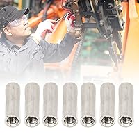 Vista 6 de ViaGasaFamido Tuercas de conector redondas M5x0.8-8-L25mm Tuercas de Conector 304 Rosca hembra de acero inoxidable Tuerca de acoplamiento redonda