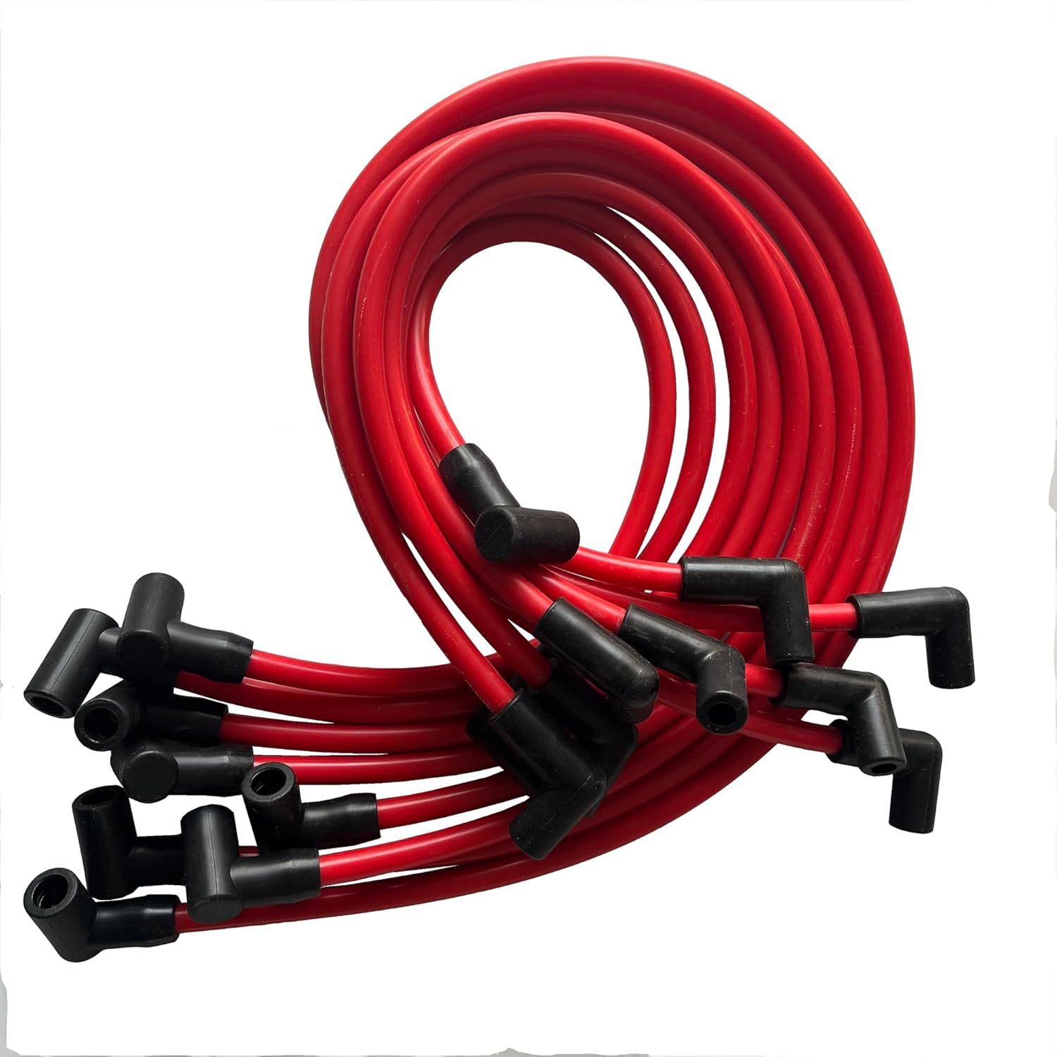 10.5 mm Wires 9 Pcs Spark Plug Wire Set High Performance for HEI SBC BBC 350 383 454 Electronic