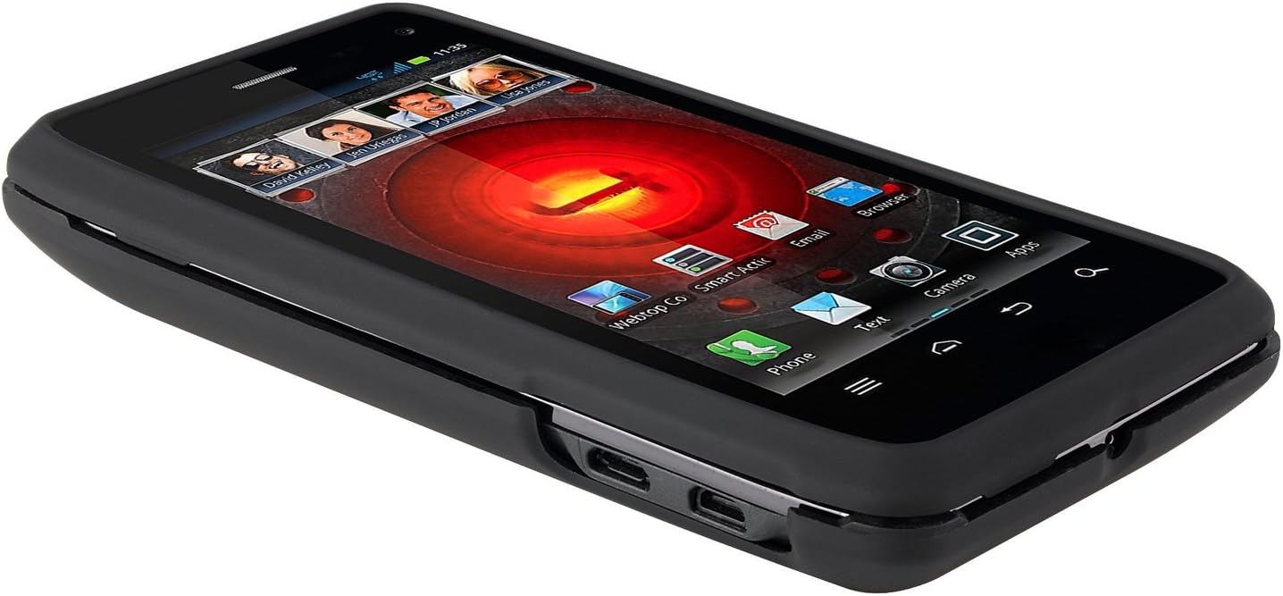 Generic Rubberized Protector Case for Motorola DROID 4 XT894 - Retail Packaging - Black