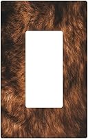 Vista 81 de Placa de interruptor de luz con estampado de leopardo de 1 banda, placa de pared basculante individual, placa decorativa eléctrica GFCI