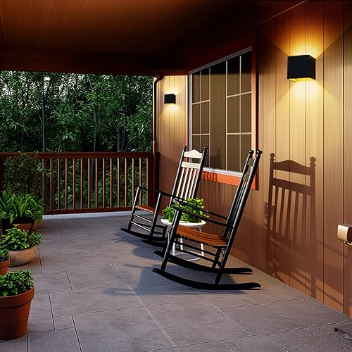 Miniatura 4 de Kawell Aplique de pared LED moderno de 24 W, ángulo de haz ajustable, impermeable, IP65, luz de pared de aluminio para interiores y exteriores, para