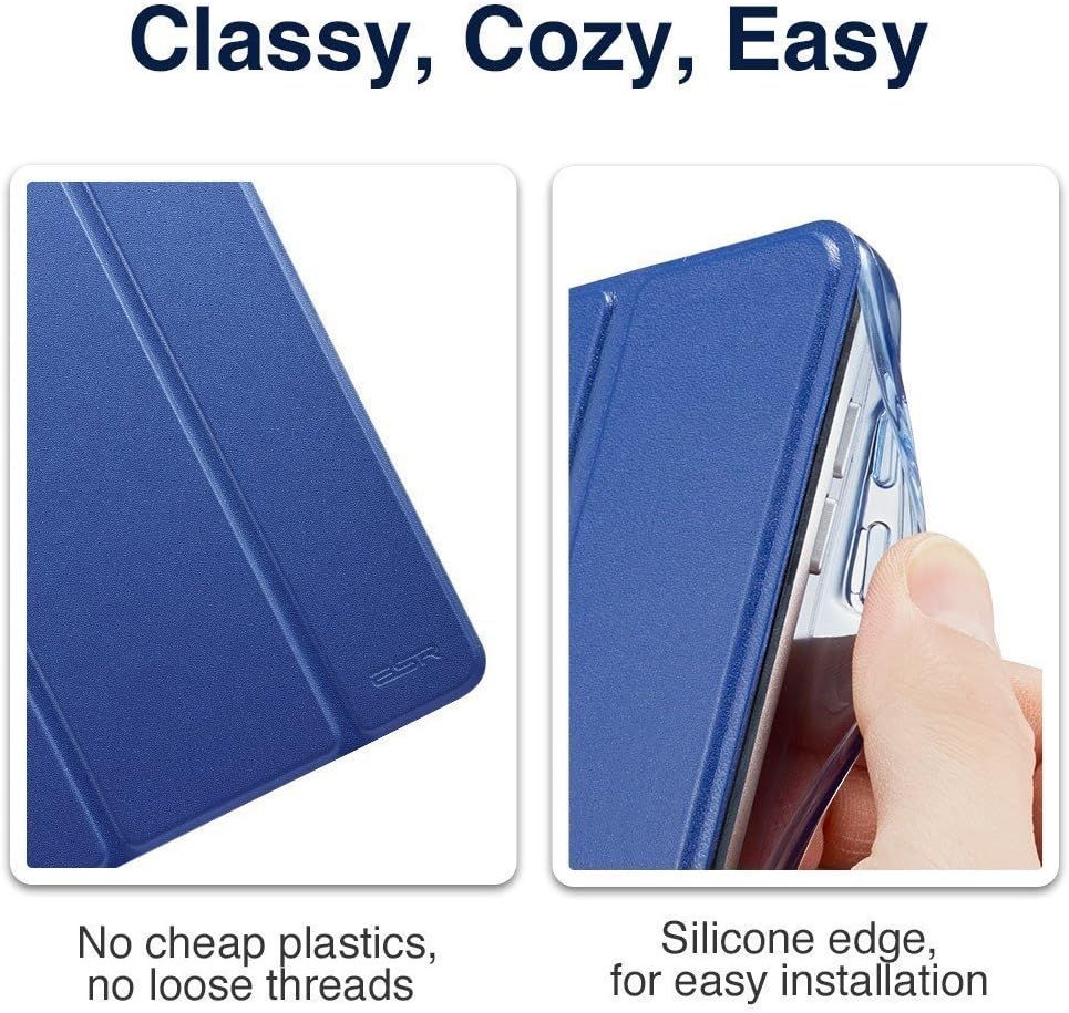 New iPad 9 7 2017 Case ESR Case with Soft TPU Bumper Edge Corner Protection Smart Case Cover Auto Wake Sleep Function for Apple iPad 9 7 inch Navy Blue
