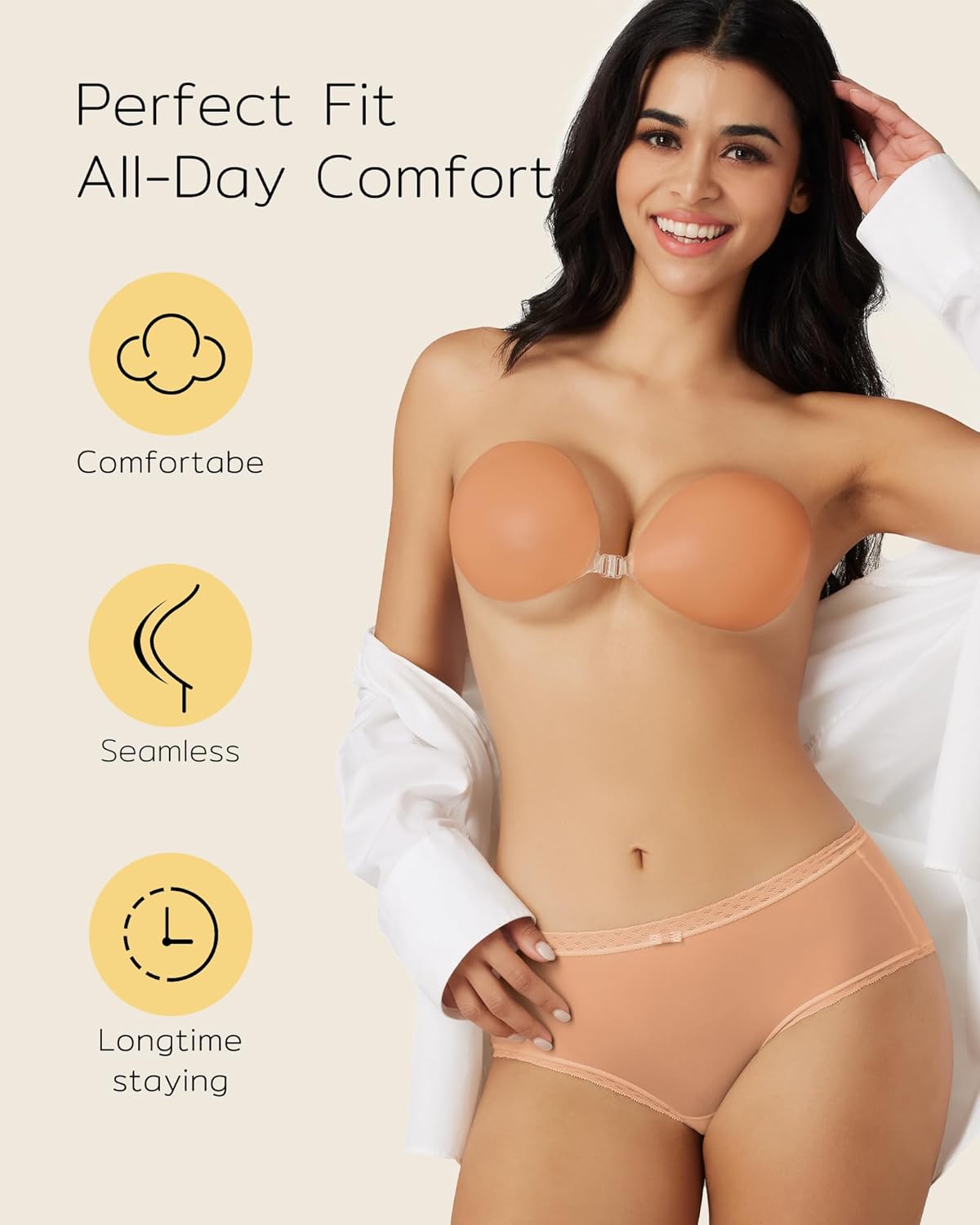 Niidor Adhesive Bra Strapless Sticky Bras - Image 2