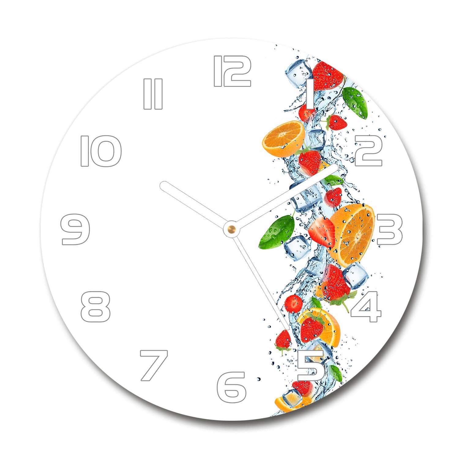 Horloge silencieuse Tulup 30cm en verre pour supprimer les bruits de tic-tac dans le salon