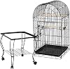 HUOLE Bird Cage Aviary Aviary with Stand for Large Parakeets and Parrots (59 x 59 x 150 cm)