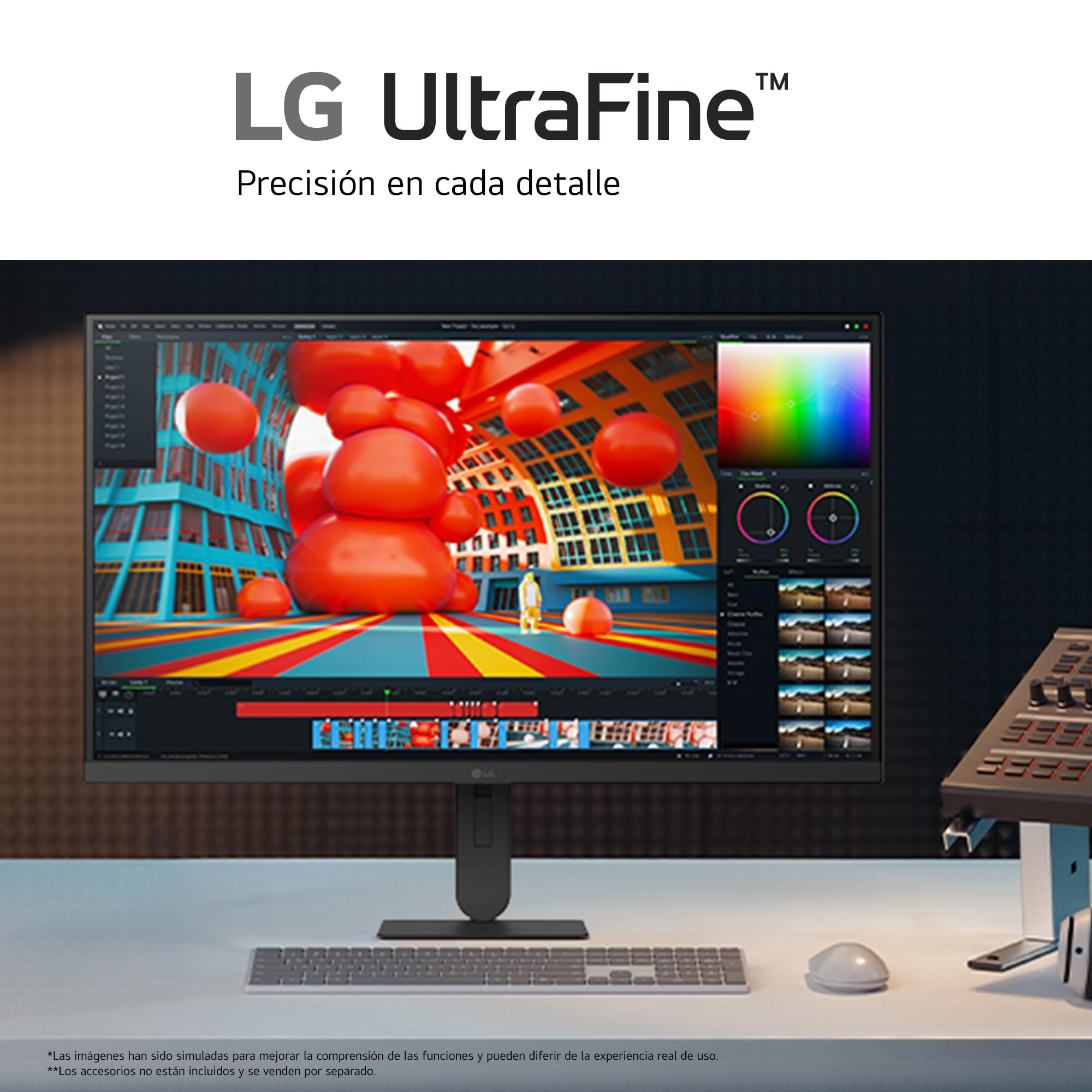 LG Monitor Ultrafine 27U710B-B - 27'', UHD (3840 x 2160), IPS, Negro | altura ajustable, Inclinación (eje horizontal) / Altura, DCI-P3 90% (CIE1976), DCI-P3 90%, UHD 4K (3840 x 2160), HDR10
