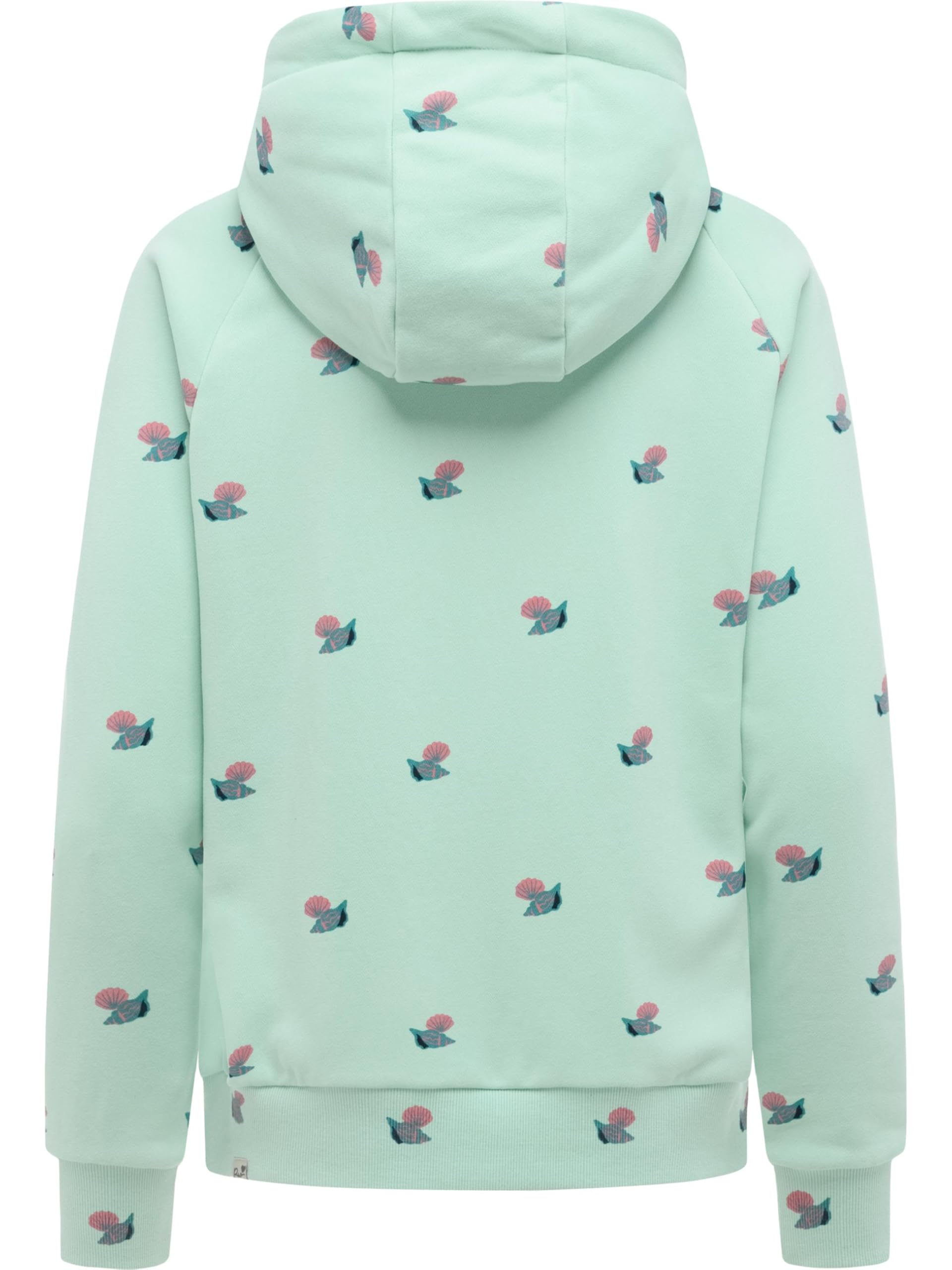 Ragwear Damska luźna bluza treningowa kurtka sportowa z kapturem i nadrukiem muszli Fllawia Shells Mint rozm. M
