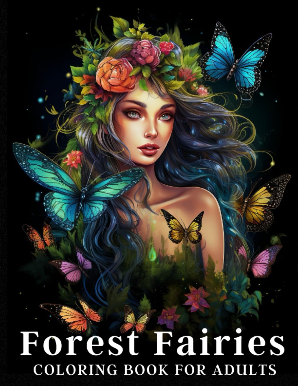 Forest Fairies: Beautiful Fairies Adult Coloring Pages Designed for Stress Relief and Relaxing