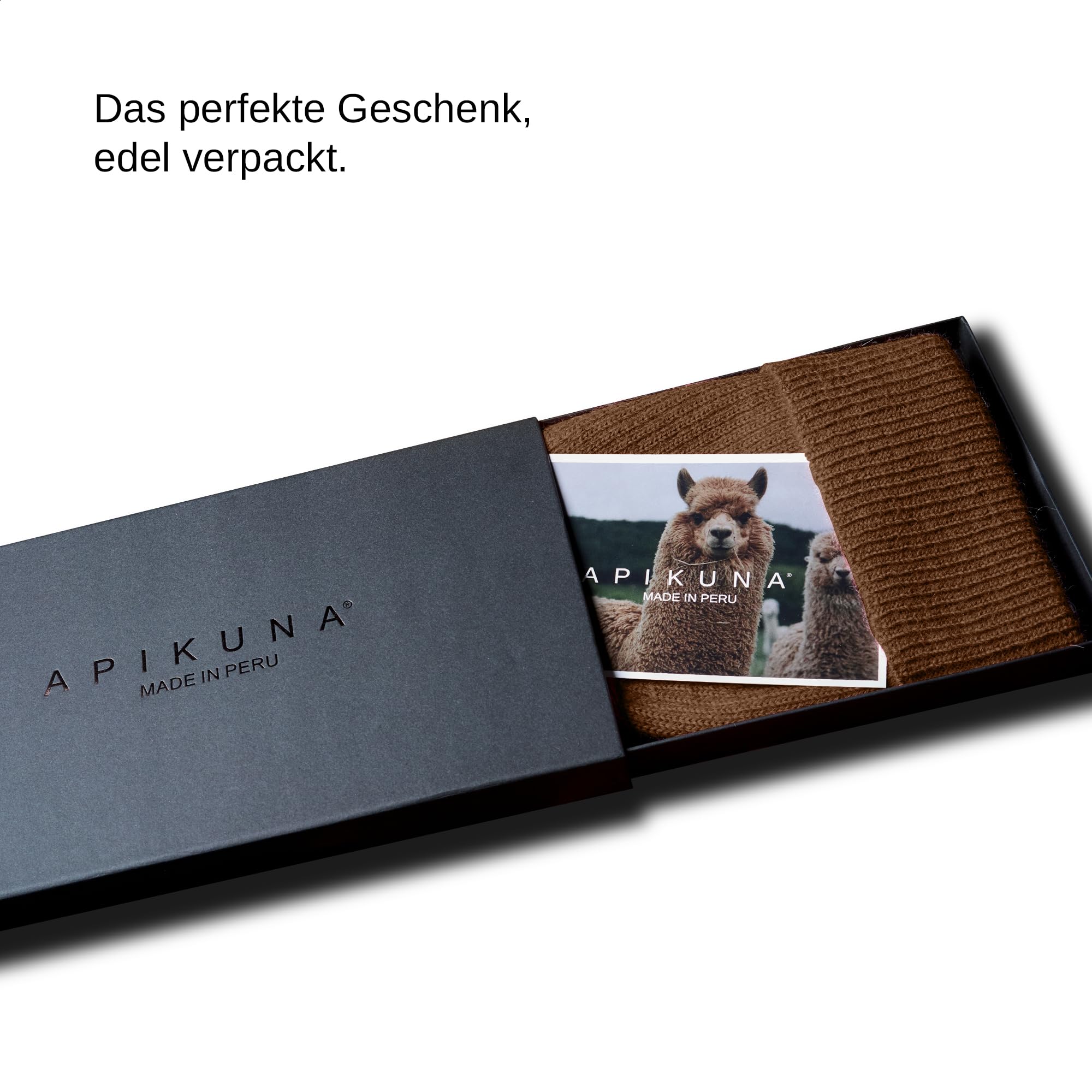 Alpaka Wollmütze aus 100% feinster Baby Alpaka Wolle – Gestrickte Mütze für Damen & Herren – Warm, weich und atmungsaktiv für Herbst & Winter