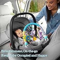 Vista 5 de BATOHO Juguete de arco de cochecito de bebé, arco móvil con clip para moisés con abrazaderas universales, barra de juguete de actividad para gorila