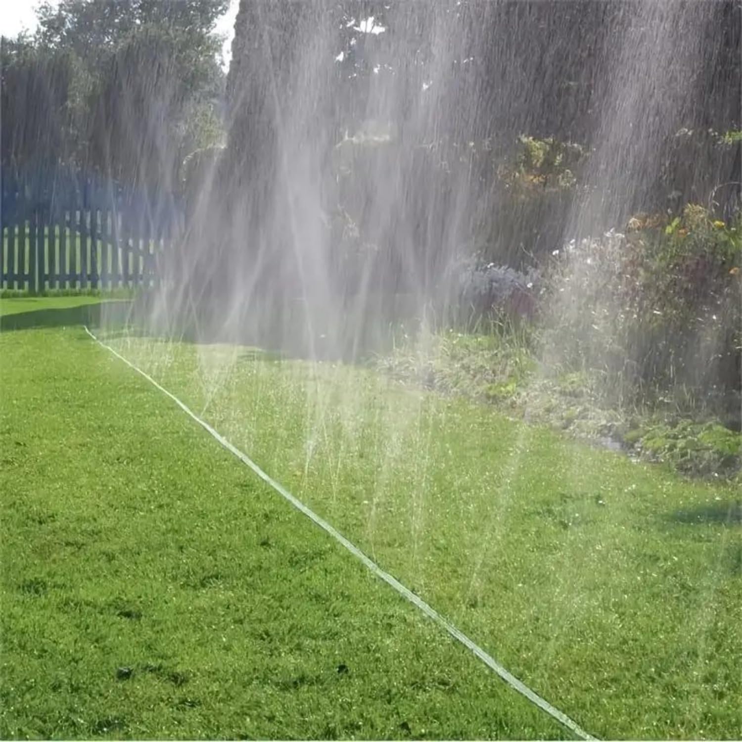 Photo 1 of 24ft Flat Soaker Hose - Double Layer Heavy Duty, 80% Water Saving Drip Irrigation for Garden, Lawn, Vegetable Plot