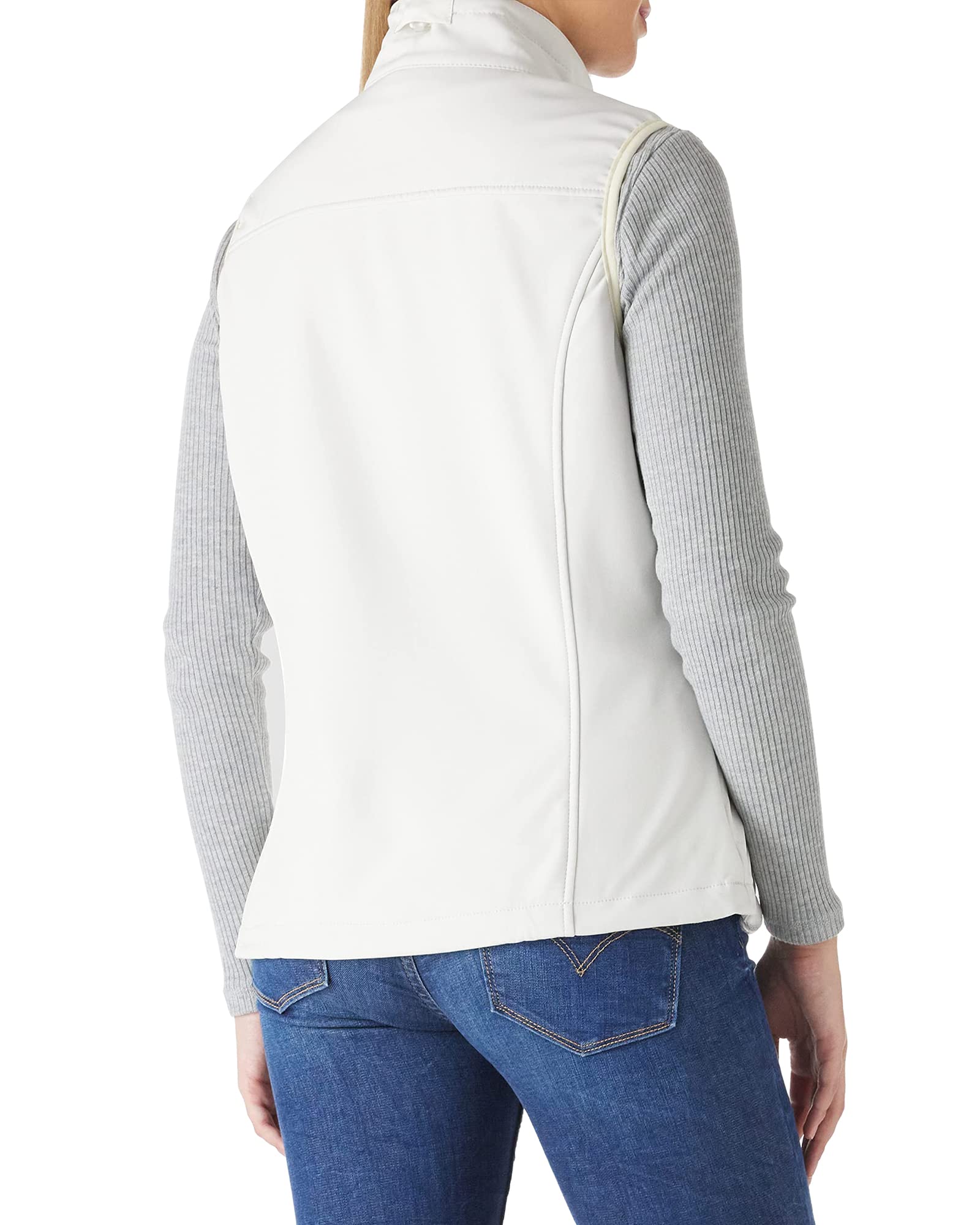 Outdoor Ventures Gilet softshell pour femme - Sans manches - Léger - Coupe-vent - Chaud - Polaire - Col montant - Sport - Golf - Avec 4 poches - Pour la randonnée, le camping