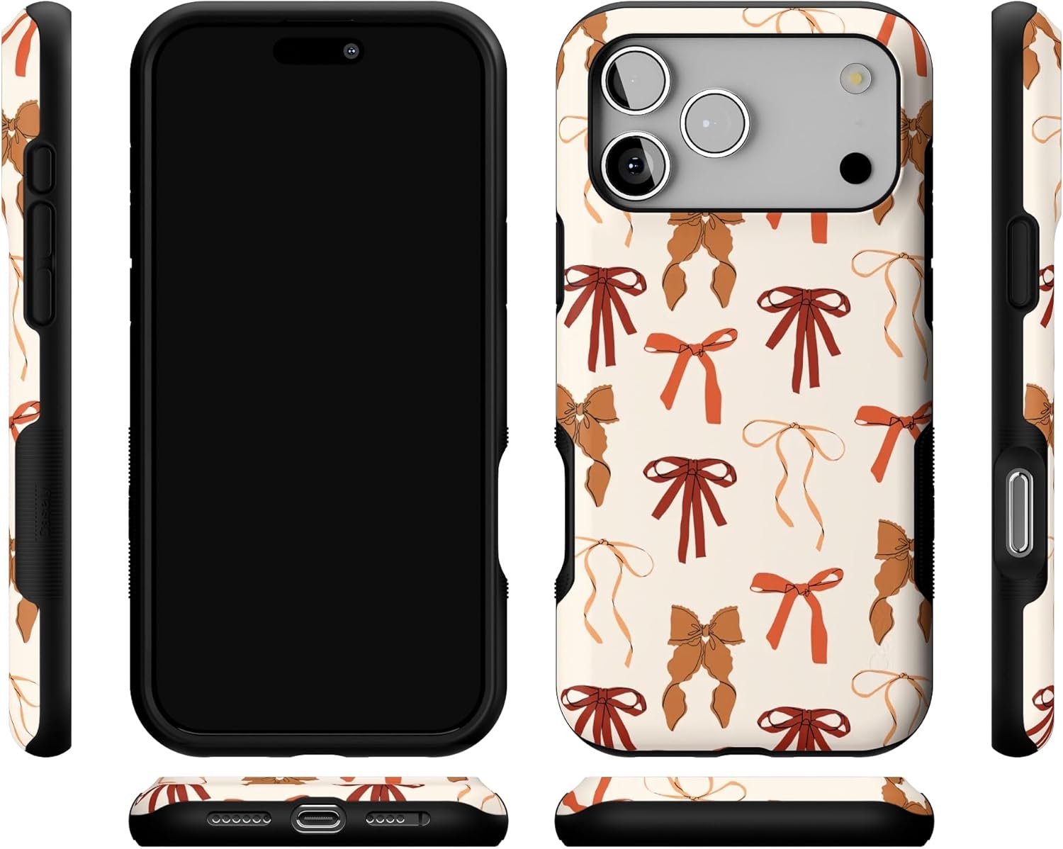 Casely iPhone 17 Pro Max Case | Fall Girlie | Pumpkin Spice Bows | Bold Protective Design | MagSafe Compatible Design - Image 9