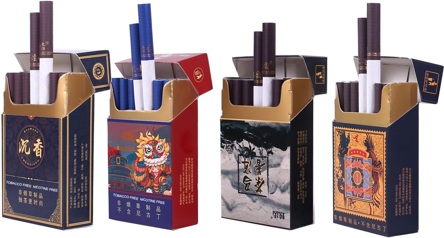 Smoking Cessation Products, Herbal Sticks, Nicotine Free, Tobacco Free, Help Stop Smoking, Smokeless Inhalers，4packs, 80 Sticks