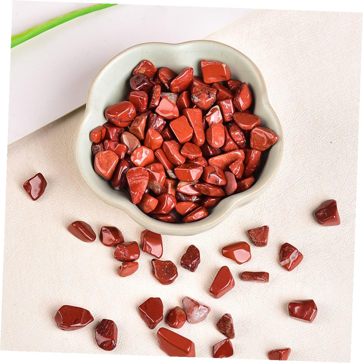 Red Jasper Aquarium Gravel Decorative Stones 7-9mm Bulk Fish Tank Gravel 2lb Natural Terrarium Rocks for Aquascaping and Fish Tank Decoration