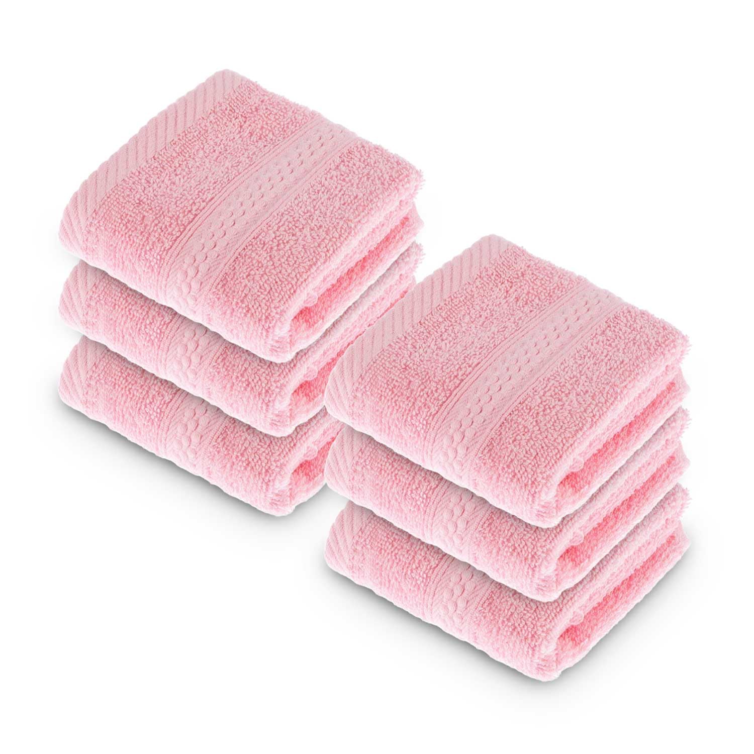 HOMESCAPES Light Blue Turkish Cotton Set of 4 Face Cloths Flannel Super Soft Thick & Absorbent 500 GSM Towel Heavy Weight for everyday Luxury — view 58