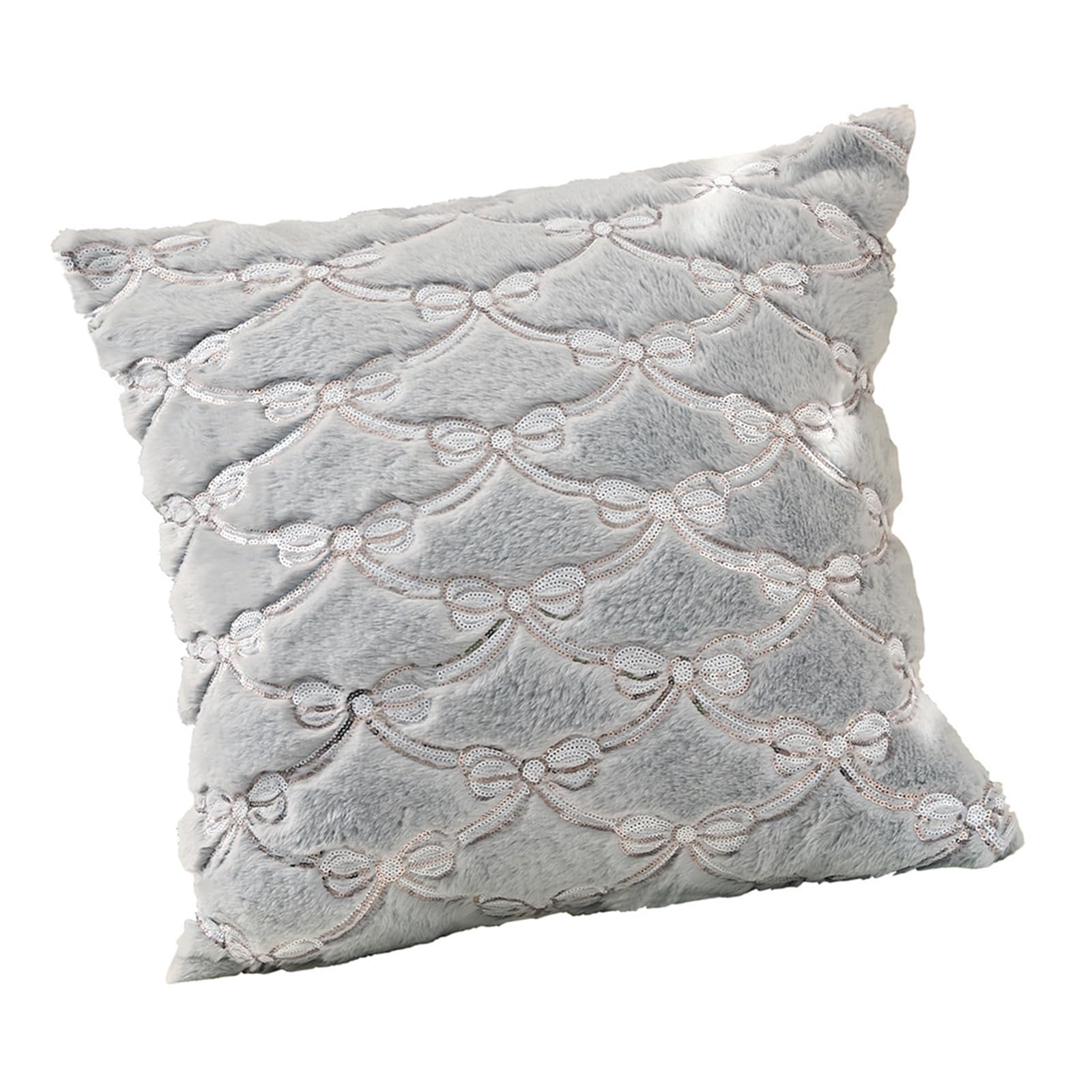 Tsophreniq Bowknot Pillow Covers Soft Polyester Machine Washable for Bedroom Sofa Home Decor Stylish Bowknot Pillowcase