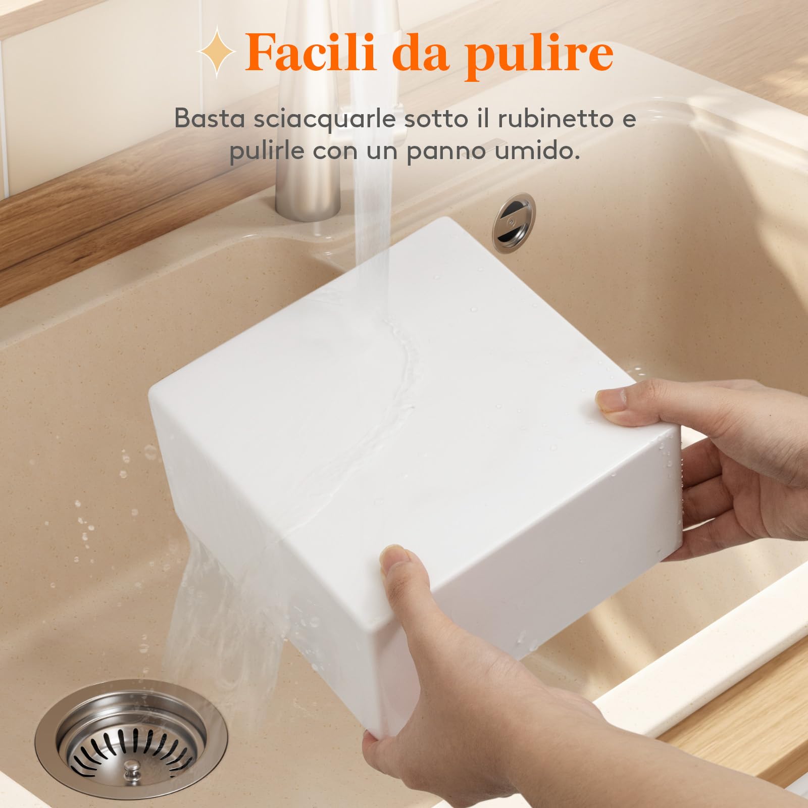 Lifewit Espositore da Buffet per Aperitivo, Supporti in Plastica per Torte, Dessert, Oggetti da Collezione, Gioielli, Supporto Cubico Annidabile, Bianco, Set di 6 (20/18/15 cm)