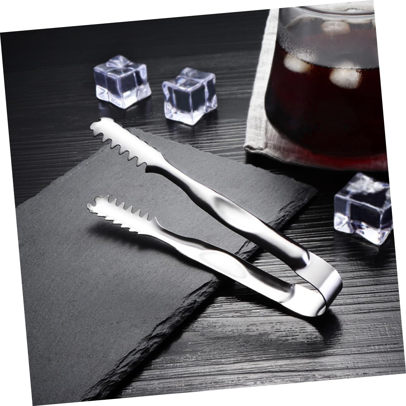 3Pcs Stainless Steel Ice Tongs Heavy Duty Kitchen Tongs for Sugar Cubes Ice and Appetizers for Home Parties and Buffets