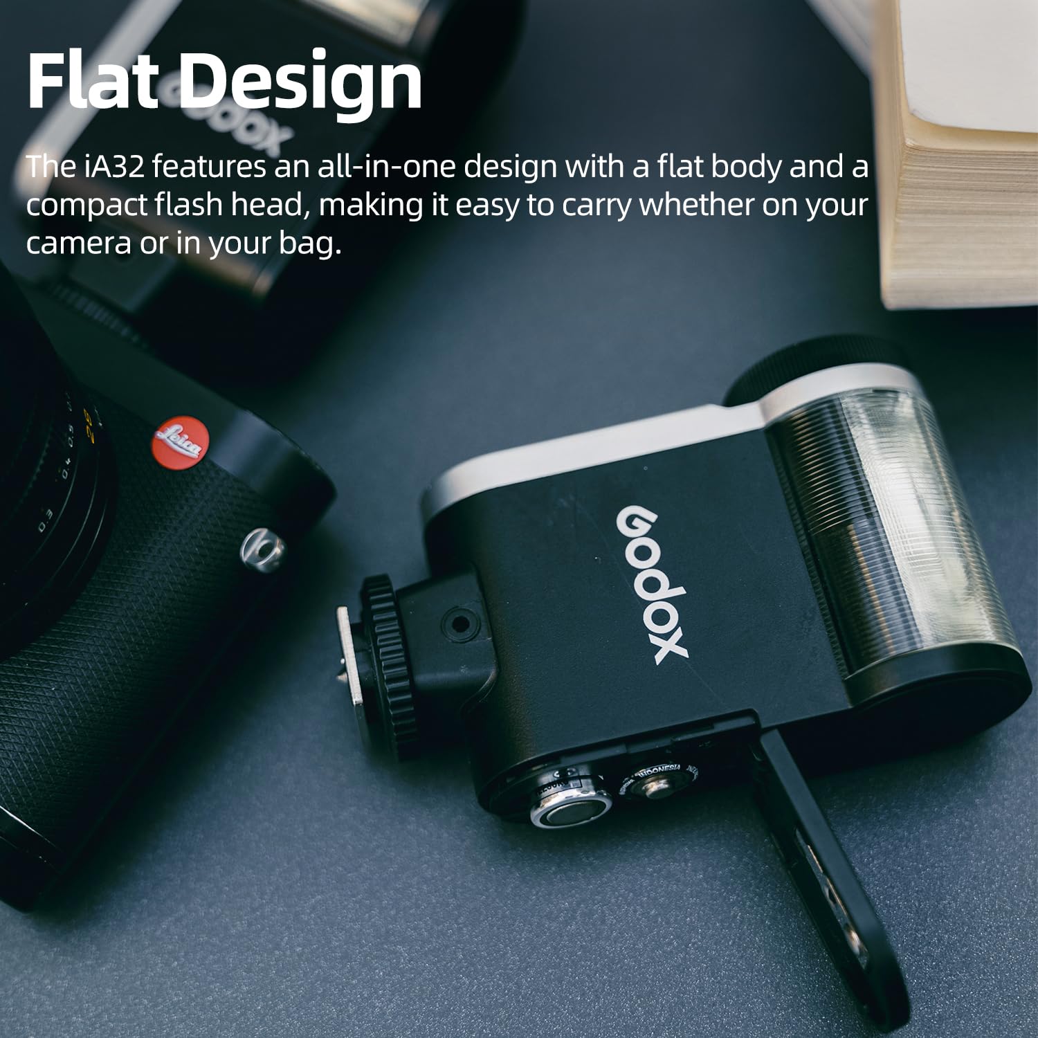 Mini flash IA32 per fotografia, 8 livelli di potenza, design leggero portatile
