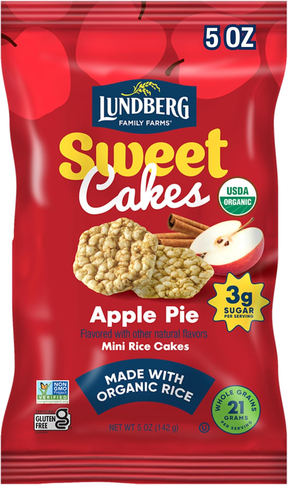 Lundberg Minis Apple Pie Organic Rice Cakes 5 Oz
