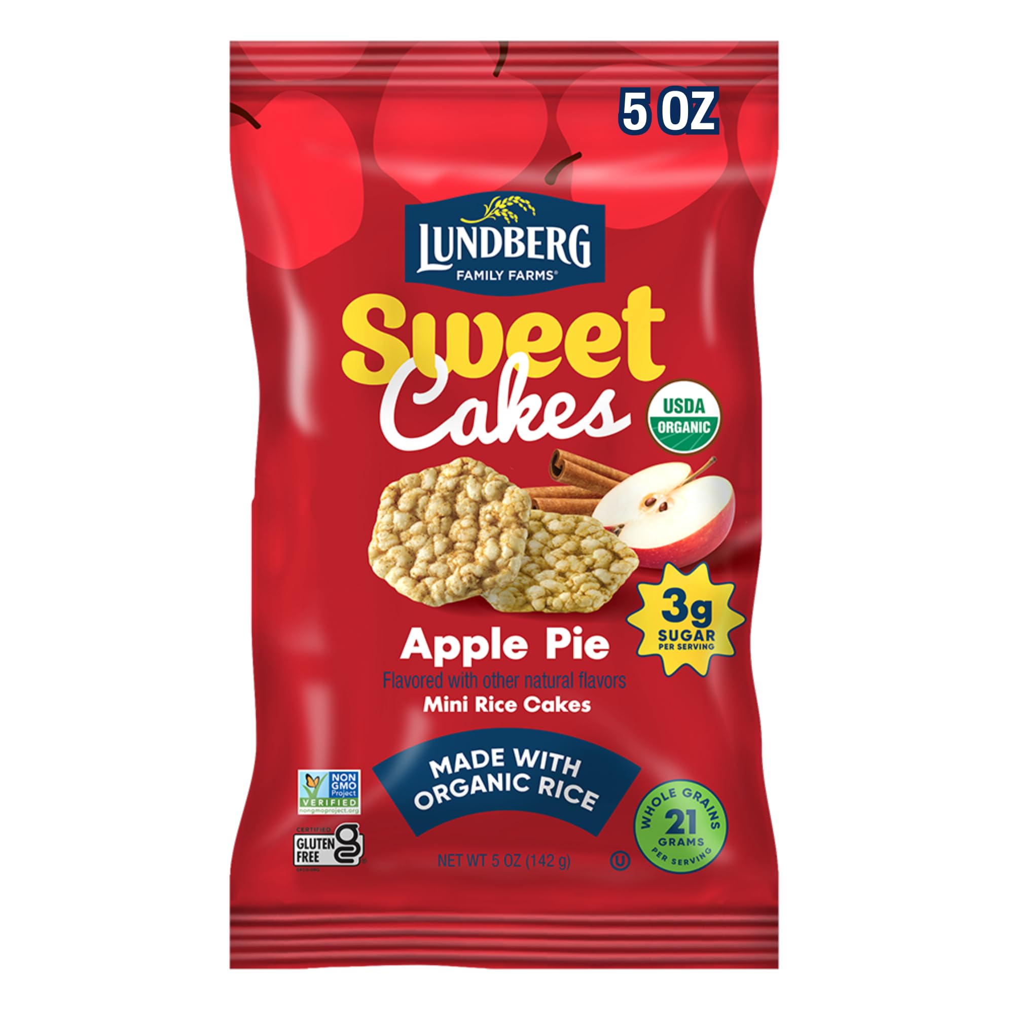 Organic Mini Rice Cakes Apple Pie, 141.7g