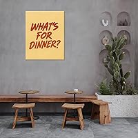 Vista 7 de Póster retro con texto en inglés «What's for Dinner Kitchen» (¿Qué hay para cenar?)