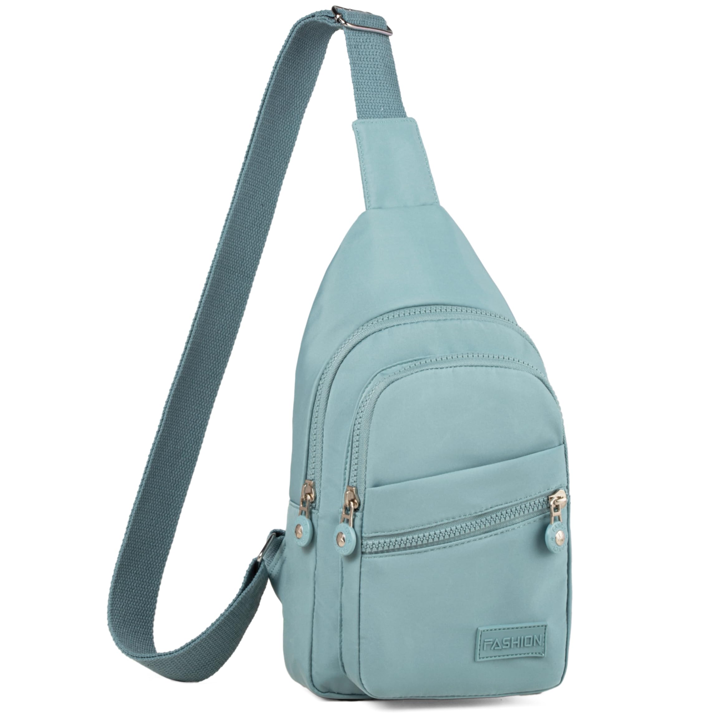 Banelu Small Sling Backpack Crossbody Bags for Women Men, Small Sling Bag Cross Body Bag Fanny Packs Crossbody Purses - Lights Blue