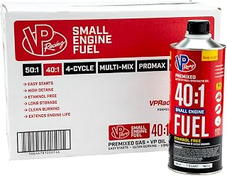 VP Racing Fuels 6295, Ready to Use, 40:1 Premixed 2-Cycle Small Engine Fuel (SEF) - Quart (8 Pack)