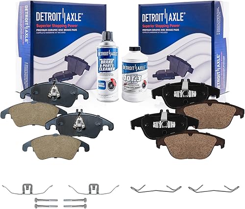 Miniatura 10 de Detroit Axle - Pastillas de cerámica traseras de repuesto de pinza de freno derecha para Infiniti G35 Nissan 350Z Murano Quest - Juego de 3 piezas
