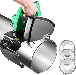 電動自動パイプ切断機、高耐久性ステンレスパイプカッター、銅、真鍮、PVC、薄肉ステンレス管用の精密切断工具、配管工事やプロジェクト用,220mm