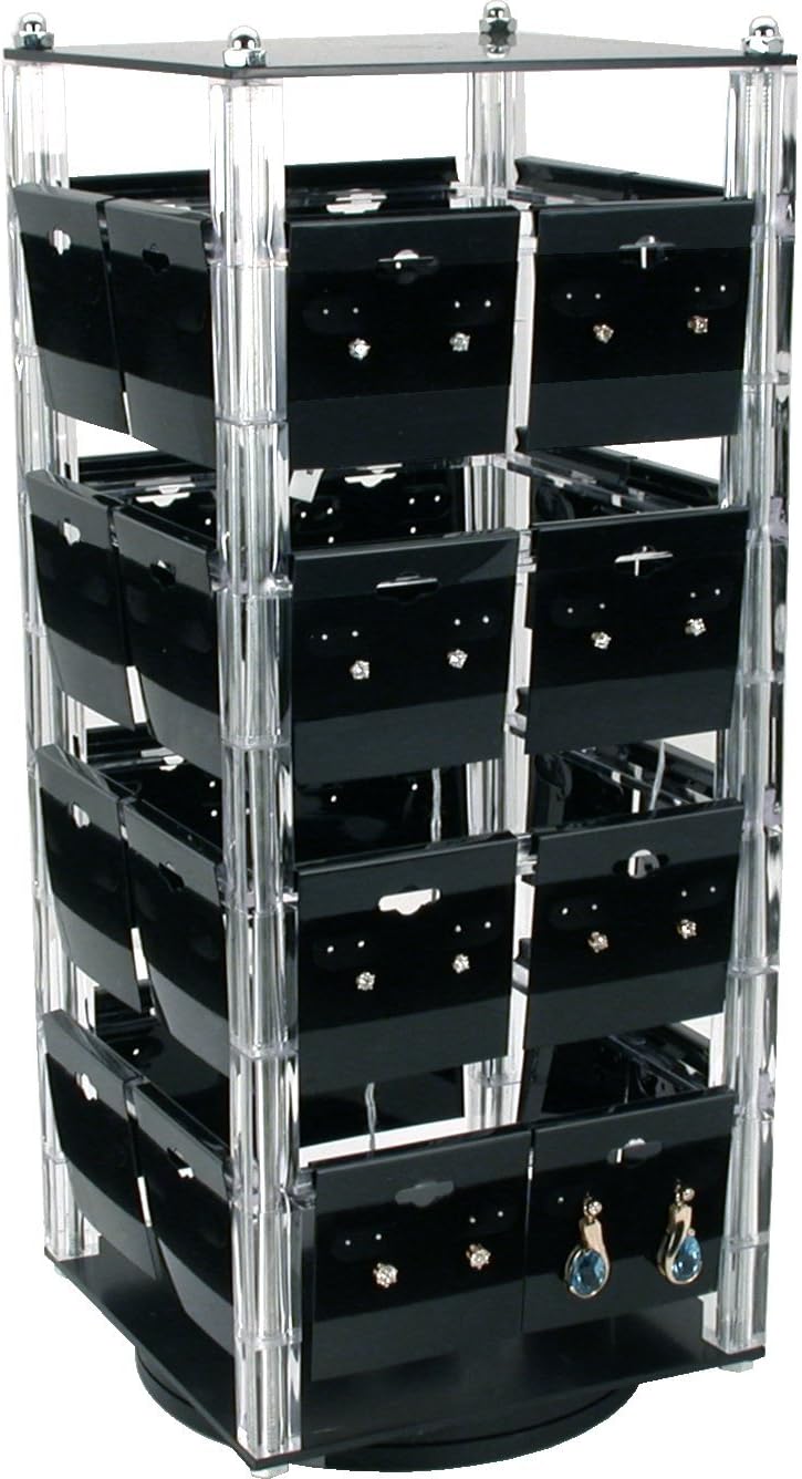 FindingKing Revolving Rotating Earring Display Jewelry Counter Top W/Cards