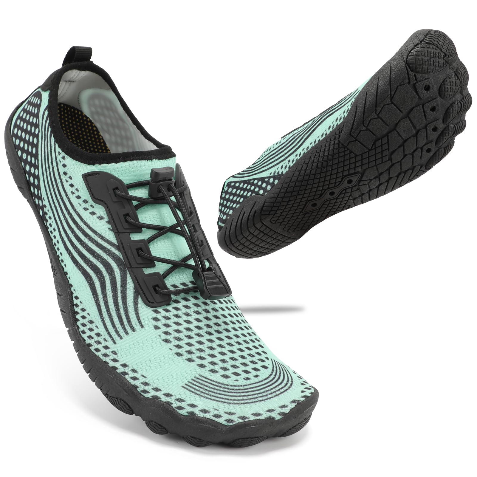 ZHR Badeschuhe Herren Damen rutschfest Barfußschuhe Leicht Schnell Trocknend Wasserschuhe Schwimmschuhe Strandschuhe Unisex EU 35-47