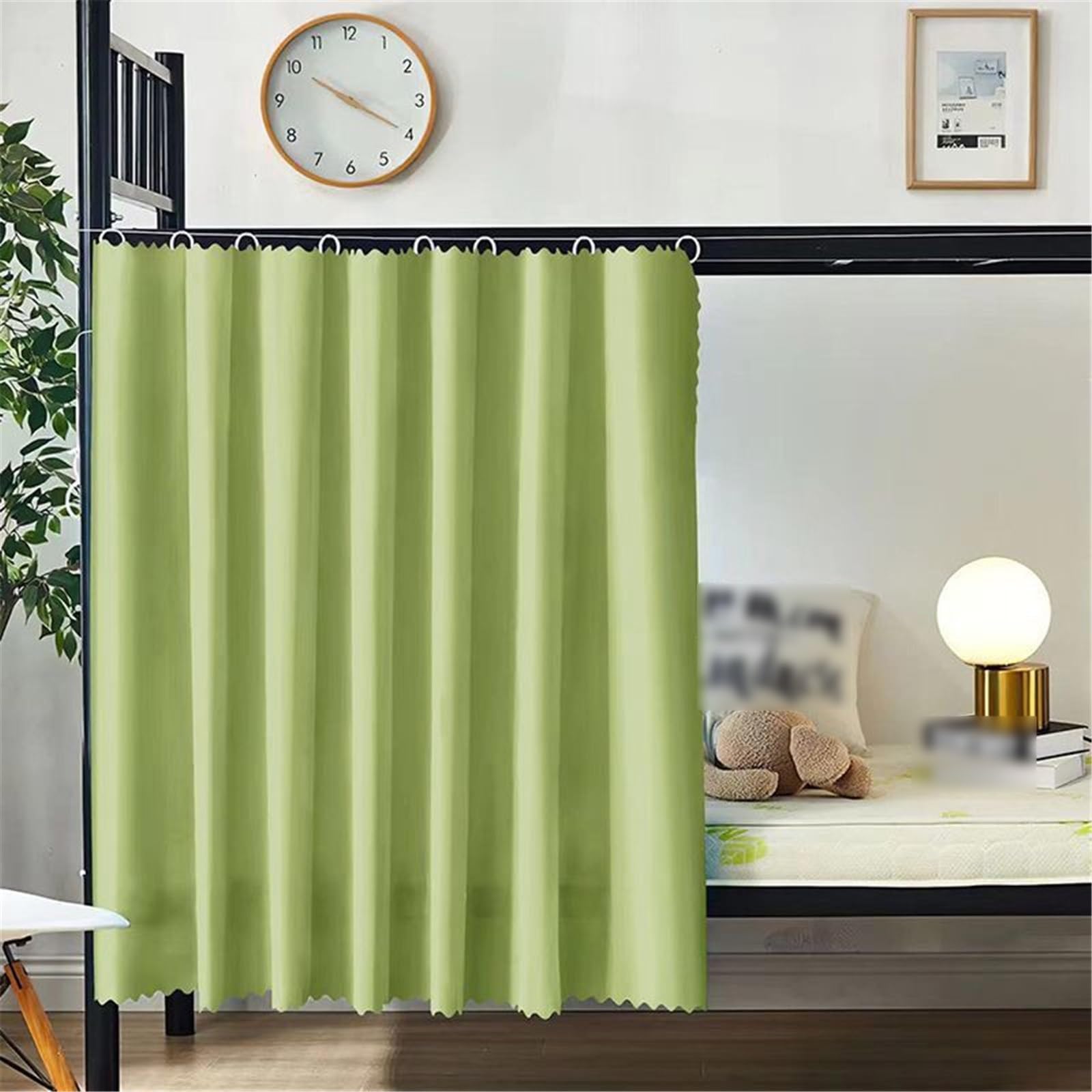 LVYUDS Loft Bed Curtains for Bedrooms Trains Offices Bunk Bed Curtains Blackout Breathable Bunk Bed Tent Polyester Dust-Proof Privacy Protection(0.7 * 1m,Green)