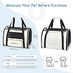 BurgeonNest Porte-chien pour petits chiens et grands chats sous 20 lbs, Chats moyens 25 lbs, et avec un sac latéral unique, Top Carrier Pet Escape Proof avec 4 Fenêtres ventilées