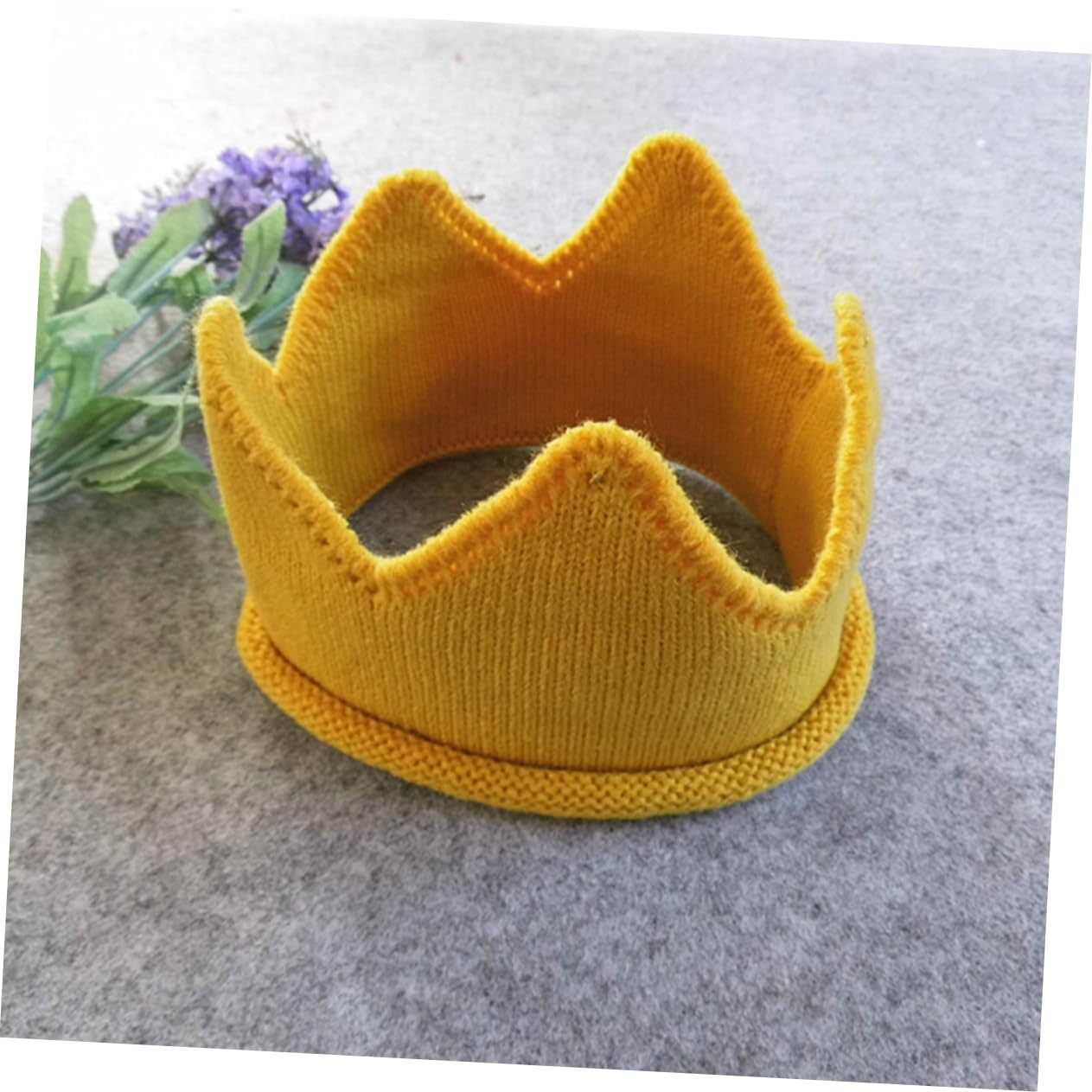 COLLBATH Knit Hat Soft Stretchy Thick Warm Cute for Boys Girls Knitted Headband Yellow