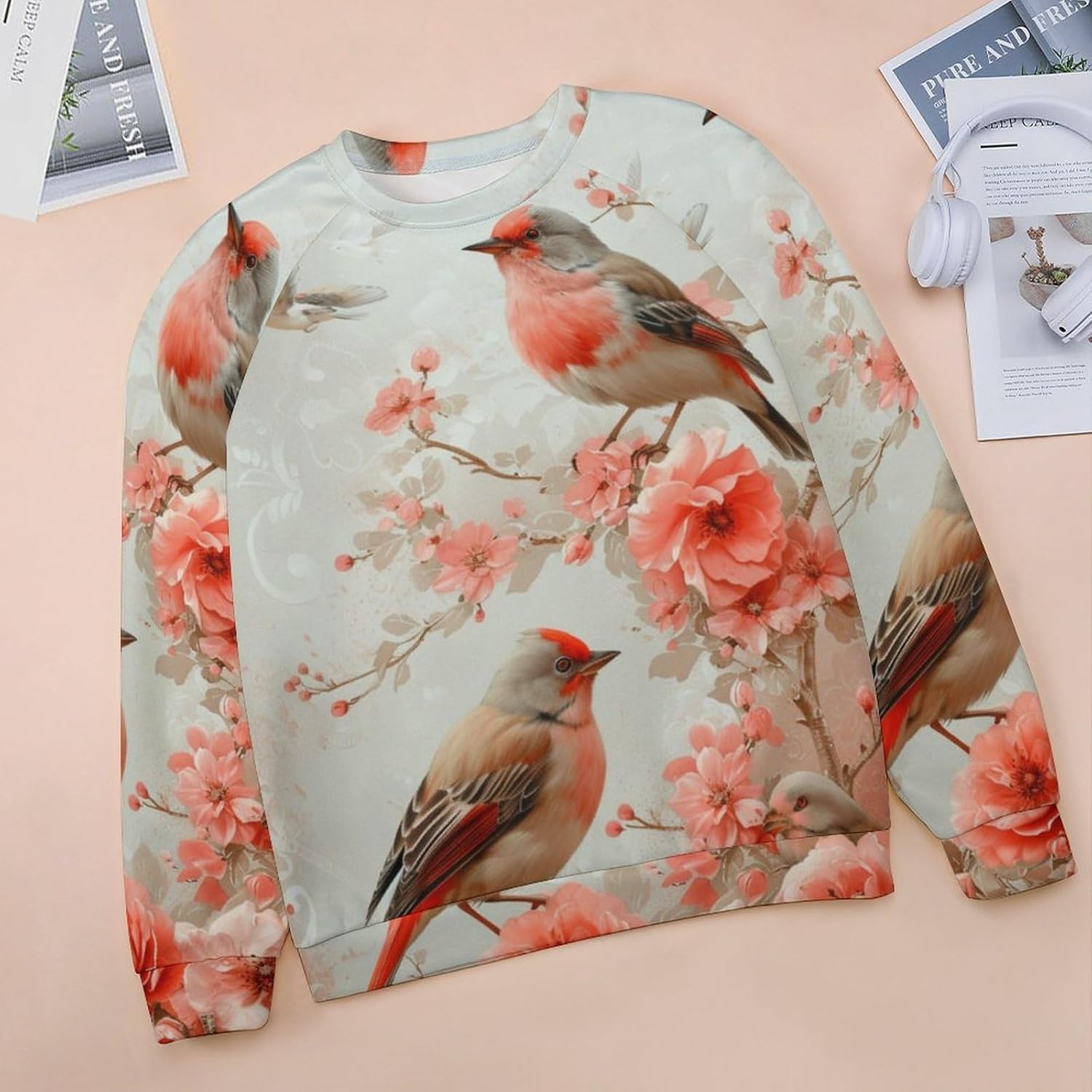 Womens Long Sleeve Tops Y2k Japanese Art Print Sweatshirts Fall Pullover for Women Crewneck Vintage Shirts Boho Tops - Image 2